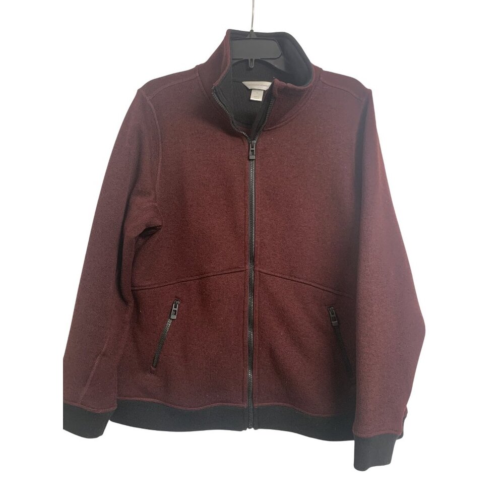 Christopher & Banks Burgundy Full‎ Zip Jacket Size XL